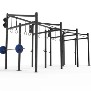 Commercial Multifunction Gym Rig Squat Power Rack Cage 3-Lane Outdoor Fitness Equipment SSFR305