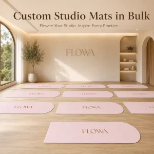 Commercial Non-Slip PU Yoga Mat with Custom Logo, Natural Rubber Studio Mat for Yoga Schools