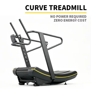 Commercial Non-powered Curved Treadmill No Electricity Curve Running Machine Gym Cardio Fitness Equipment with LED Display