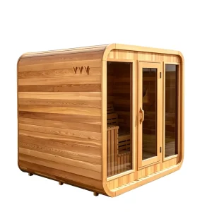 Commercial Outdoor Sauna Room, Bulk Supply, Red Cedar Garden Sauna Cabin for Apartment Complexes and Gyms