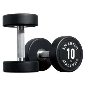 Commercial PU Dumbbell Set Urethane Round Head Free Weights kg Lbs Manufacturer