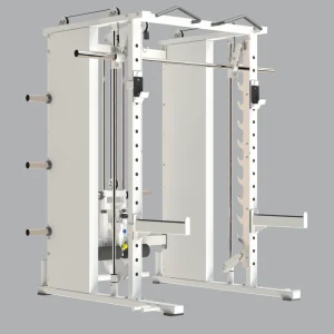 Commercial Plate-Loaded Multifunctional Smith Machine Power Rack Combo
