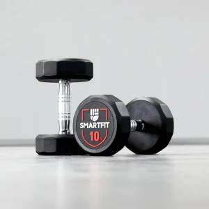 Commercial Rubber Dumbbell Sets 5-110 lb for Gym Strength Training