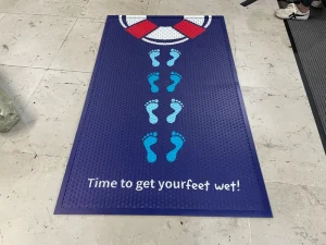 Commercial Rubber Entrance Floor Mat, Non-Slip Wear-Resistant Dust-Removal, Square, 7mm Thick, Modern Minimalist Solid Color