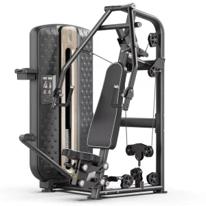 Commercial Selectorized Chest Press Machine with Multi-Pulley System, Commercial-Grade Steel, Independent Arms