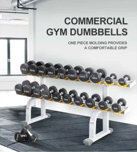 Commercial Set Round Head Dumbbell Rubber Coating Free Weight