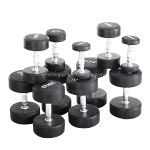 Commercial Set Round Head Dumbbell Rubber Coating Free Weight