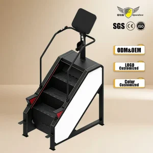 Commercial Silent Stair Climber Stepmill Machine with Touchscreen Control and Thickened Pipe