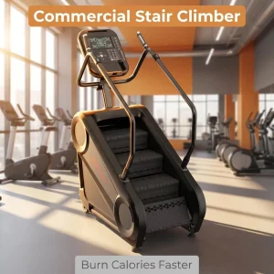 Commercial Smart Electric Stair Climber Step Trainer 1-15 km/h Speed Smart Control Console Non-Slip Widened Stair Structure