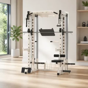 Commercial Smith Machine Multifunctional Training Cage Integrated Cable System Home Garage Gym