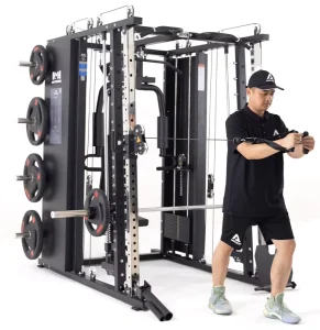 Commercial Smith Machine with 150kg Weight Stack for Strength Training