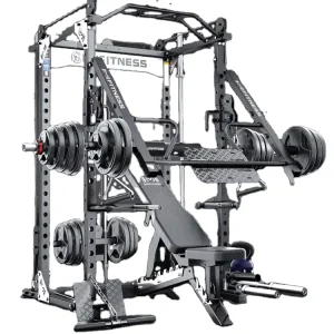 Commercial Squat Rack Multi-Functional Strength Training Equipment Gym Smith Machine for Household