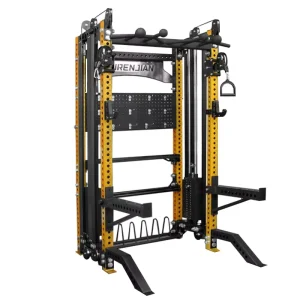 Commercial Stainless Steel Cable Crossover Squat Rack Combo Smith Machine for Strength Training