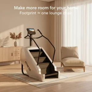 Commercial Stair StepMill Cross Trainer with Steel Frame, 2 HP Motor, 200 kg Load, and LED Display