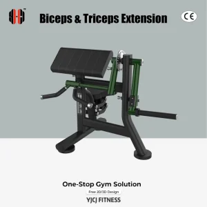 Commercial Steel Biceps Triceps Machine with Dual Independent Levers Large Arm Pad Side Weight Posts Safety for Workout Room