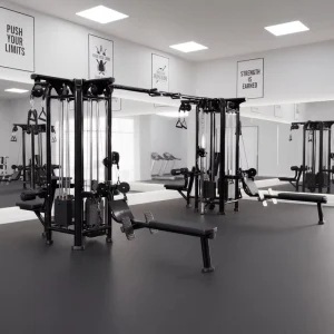 Commercial Steel Functional Training Station, Crossover High and Low Pulley, 8-Station