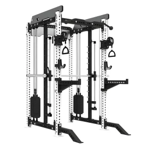 Commercial Steel Multi-Functional Squat Rack Smith Machine for Strength Training and Triceps Practice