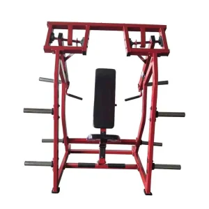 Commercial Steel Plate-Loaded Strength Training Machine with Safety Features for Chest and Shoulder Gym Fitness Equipment