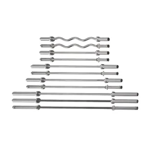 Commercial Steel Weightlifting Barbell, 20 kg, 2.2 m, 1500 lb