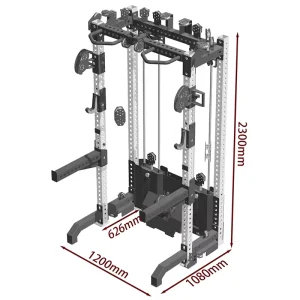 Commercial Strength Gym Power Rack Multifunction Dual Cable Crossover Machine