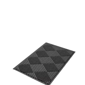 Commercial Stripe PVC Carpet Entry Door Mat, Machine-Made, Textured, Personalized