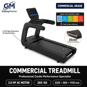 Commercial Treadmill 3.0HP AC Motor 18% Incline Heavy Duty Gym Running Machine Professional Grade GM-T005