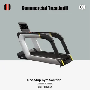 Commercial Treadmill Wraparound Handrails Digital Console Flat Running Deck Reinforced Frame for Fitness Facility Equipment