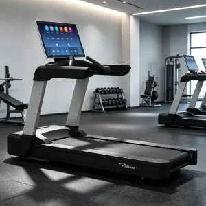 Commercial Treadmill with Large Screen Display, Tablet Console, and Wide Belt