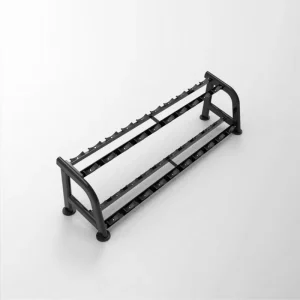 Commercial Two-Tier Dumbbell Rack for Strength Training and Fitness Equipment