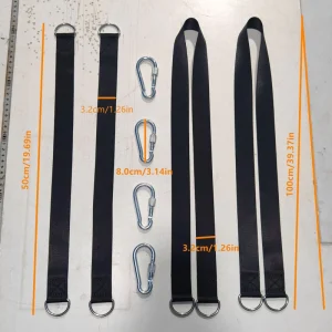 Commercial Use Bar Suspension Strap Reinforced Thickened Nylon Dedicated Hanging Hook Fitness Trainers Indoor Swing