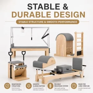 Commercial Wood Pilates Equipment Set for Studio and Gym Projects