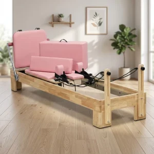Commercial Wooden Multifunction Adjustable Pilates Reformer for Yoga Studio or Workout