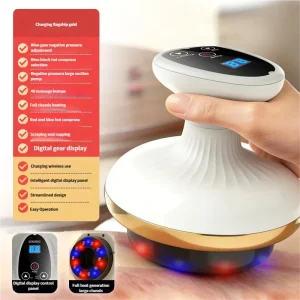 Compact Electric Vacuum Suction Scraper Electric Cupping Device for Lower Back Discomfort