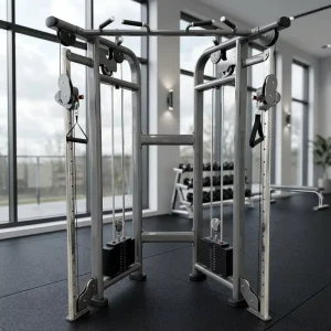 Compact Functional Trainer Dual Adjustable Pulley Cable Crossover Machine with Pull-Up Bar for Home Gym Commercial Fitness CE ISO