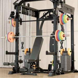 Compact Home Use Power Cage Squat Rack Multifunction Fitness Equipment for Workout