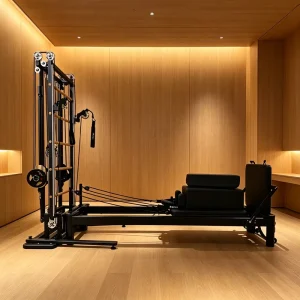 Compact Pilates Reformer with Tower for Hotel Spa and Wellness Centers