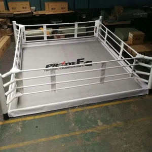 Competition Floor Thai Boxing Ring with Corner Pads, Rope Covers, and Canvas