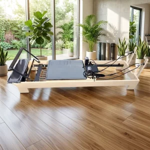 Complete Set Beech Wood Pilates Reformer Commercial Studio Fitness Equipment With Microfiber Pad