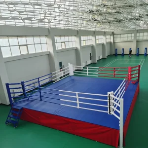 Complete Wrestling and Boxing Ring, Heavy-Gauge Structural Steel, 1m Platform, Customized Logo for Competition