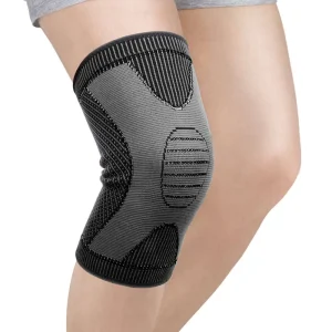 Compression Knee Brace with Silicone Non Slip Strip Elastic Support Breathable Knee Brace for Running Gym Sports Protection