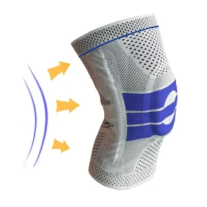 Compression Nylon and Spandex Non-Slip Knee Sleeve, Unisex, S-XL
