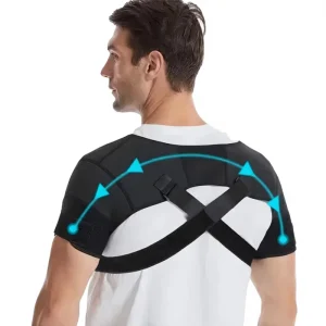 Compression Shoulder Support Arm Sleeve with Strap, Soft Anti-Dislocation Support for Basketball