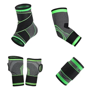 Compression Spandex Elbow Brace with Breathable Arm Sleeve and Spring Support