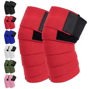 Compression Weightlifting Knee Brace Strap Adjustable Gym Squat Powerlifting Knee Wraps