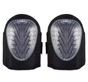 Construction Adjustable-Strap Heavy-Duty Yellow Knee Pads for Roofing, Flooring, Tiling, and Gardening