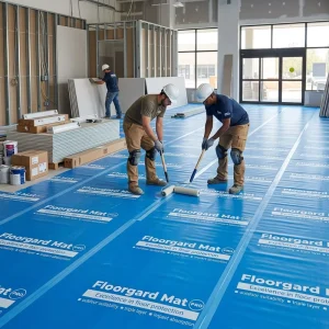Construction Floor Protection Roll Anti-Slip Waterproof Temporary Covering for Tile, Hardwood, and Concrete