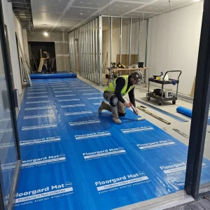 Construction Floor Protector Roll Waterproof Temporary Floor Covering for Contractors, Remodeling, and Heavy Traffic