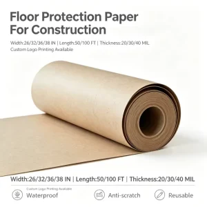 Construction Kraft Paper Floor Protective Roll for Tile and Wood Floor Covering