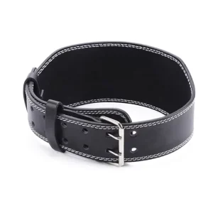 Contoured Power Weightlifting Belt Padded Leather Suede Lining Steel Roller