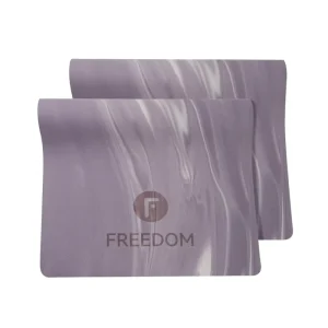 Contrast Color PU Yoga Mat Custom Logo Printed Non-Slip Sweat-Resistant Fitness Pilates Mat